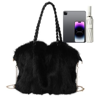 Generic Plush Shoulder Bag - Lightweight Handbag, Women Adjustable Crosbody Messenger | Autumn-Winter Outfits, Casual Tote Fashion Faux Hobo Bags, Travel, Sho