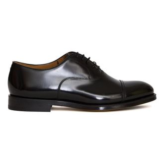 Doucal's Business Shoes, male, Black, Size: 10 1/2 US Stringata francesina