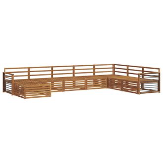 vidaXL Juegos De Sof&aacute;s 8 Pcs Natural Madera De Acacia S&oacute;lida Vidaxl