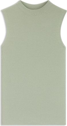 BOSS Ribbed top with mock neckline