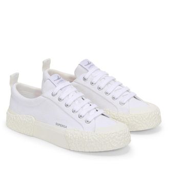 Superga Unisex 2660 Stripe Big Bumpers Trainers voor volwassenen (Wit/ gebroken wit)