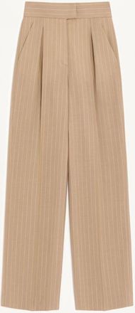 Valentino Pantaloni In Faded Pinstripe Donna BEIGE/AVORIO 36