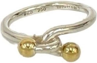 Tiffany & Co. Gold Silver Gold (18K) Silver 925 Band Ring (Pre-Owned)