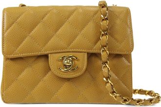 Chanel 2003 mini Classic Flap square shoulder bag - women - Caviar Leather - One Size - Neutrals