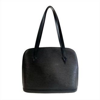 Louis Vuitton Black Noir Epi Leather Shoulder Bag Tote Bag (Pre-Owned)