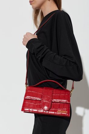 Jacquemus Leather Bambino Bag, Womens, Red