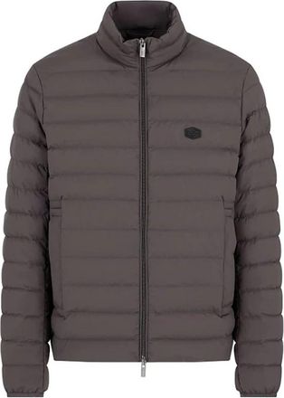 Emporio Armani Gewatteerd donsjack - Heren - Gewatteerde jassen - Grijs - 2XL - Polyester - Jassen