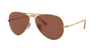 Ray-Ban RB3689 Polarized 9064AF Mens Sunglasses Gold Size 58