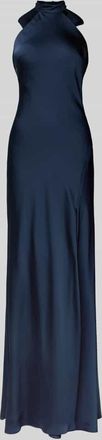 Mascara Abendkleid mit Neckholder zum Binden in Marine, Gr&ouml;&szlig;e 32