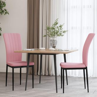 vidaXL Sillas De Comedor 2 Unidades Terciopelo Rosa Vidaxl