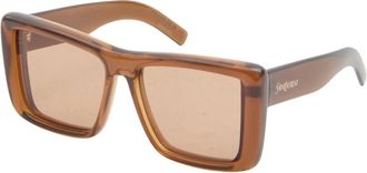 Saint Laurent Sunglasses, female, Brown, Size: ONE SIZE Square sunglasses