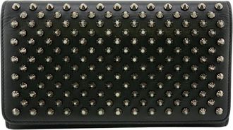 Christian Louboutin Black Leather Long Wallet (Bi-Fold) (Pre-Owned)