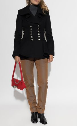 Alexander McQueen Fitted Wool Coat, Womens, Black