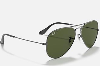 Ray-Ban Aviator Classic Polarized Sunglasses Gray Green