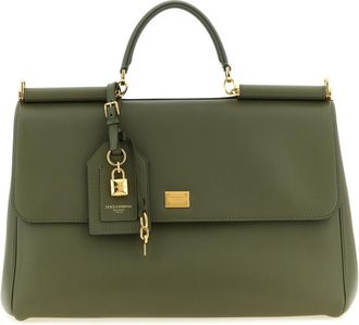 Dolce & Gabbana Green Sicily Large Satchel