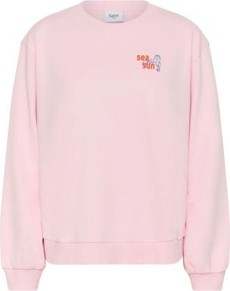 Saint Tropez Lorissa SZ Sudadera - Sweatshirts & Hoodies - Mujer - Rosa - L