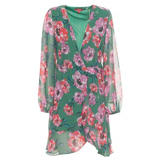 Guess Bloemen Wikkel Mini Jurk