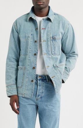 Imperfects Cunningham Denim Coat in Blue Wash at Nordstrom, Size Xx-Large
