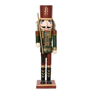 MondoViro Soldado navide&ntilde;o con vestido rojo y verde, 9x8 cm, 38 h