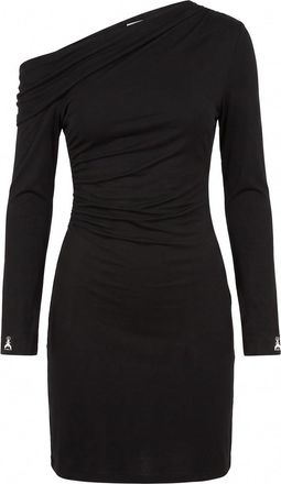 Patrizia Pepe Draped Wool Blend Midi Dress