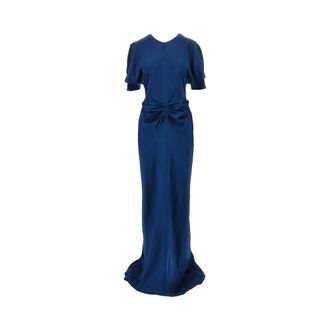 Victoria Beckham Isabella crepe back satin long dress Woman 6