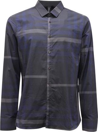 Neil Barrett Slim Fit Overhemd - Heren - Casual Overhemden - Blauw - M - Katoen - Overhemden