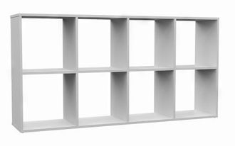 Topeshop Hucoco - Marion - Estanter&iacute;a Modular Con 8 Cubos - Librer&iacute;a Con 8 Compartimentos - 147x30x75 Cm - Muebles De Almacenaje