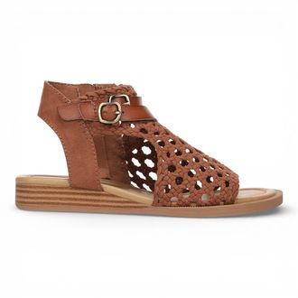 Blowfish Dames Cognac Bruine Weefsel Micro Wedge Sandals - Anuella