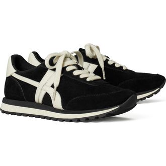 Tory Burch Hank Sneaker in Black/new Ivory/titanium White at Nordstrom, Size 10.5