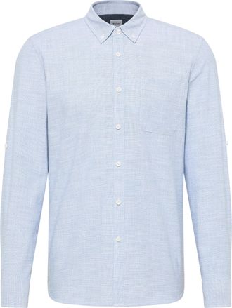 Mustang Langarmhemd MUSTANG Herren Style Rawlins, Herren, Gr. 5XL, US-Gr&ouml;ssen, blau (blau 5124), Twill, 100% Baumwolle, meliert, slim fit, Hemden Langarmhemd