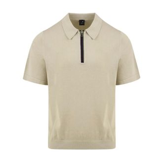 Paul Smith Polo Shirts, male, Beige, L, Half-Zip Polo
