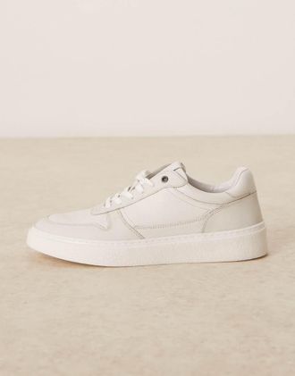 Asos Sneakers con pannelli in pelle bianco sporco