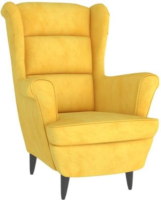 vidaXL Armchair Mustard Yellow Velvet vidaXL