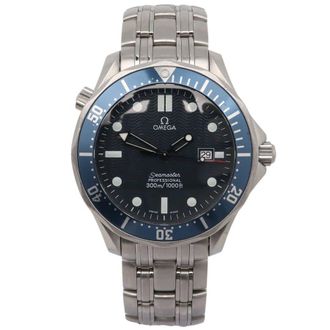 Omega Pre-owned Omega Omega Seamaster Quartz Chronometer Blue Dial Mens Watch 2531.80.00
