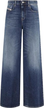 Diesel 1978 D-Akemi Wide Jeans - Dames - Loose Fit Jeans - Blauw - W26 - Denim - Jeans