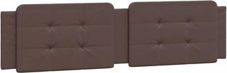 vidaXL Cabecero De Cama Acolchado Cuero Sint&eacute;tico Marr&oacute;n 200 Cm Vidaxl