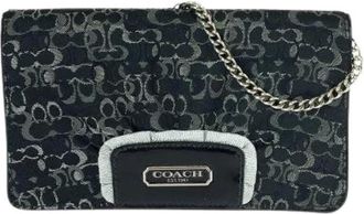 Coach Pre-owned Clutches, female, Black, Size: ONE SIZE Pre-owned Canvas Shoulder Bag