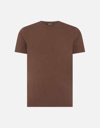 Remus Uomo Mens Remus Uomo Crew Neck T-shirt A1-25 49 Brown - Size: 40