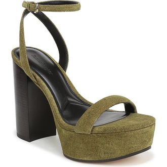 Favorite Daughter Ruby Ankle Strap Platform Sandal in Lemongrass at Nordstrom, Size 6.5