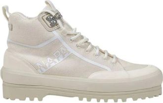 Superga Beige Stoffen Sneakers Herfst/Winter Collectie - Dames - Veterlaarzen - Beige - 36 EU - Schoenen