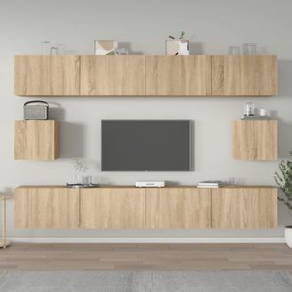 vidaXL Vidaxl - Set De Muebles Para Tv 6 Pzas Madera Contrachapada Roble Sonoma