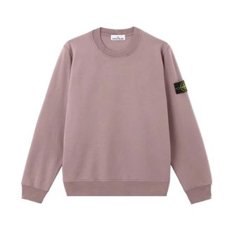 Stone Island Sweatshirts, male, Purple, Size: XS Cotton Fleece Sweatshirt