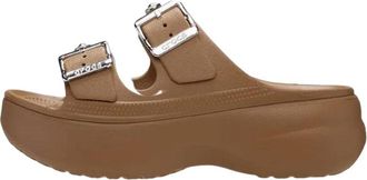Crocs (WMNS) Crocs Saturday Platform Embellished Sandal Sepia Silver 215573-2TD