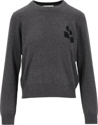 Isabel Marant Lanta Trui - Dames - Ronde hals truien - Grijs - S - Katoen - Truien & Vesten
