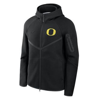 Nike Oregon Tech Fleece Windrunner Nike Mens College Full-Zip Hooded Jacket in Black | 05L4912ZUON-6DU