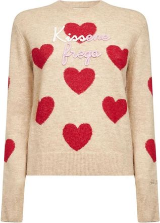 MC2 Saint Barth New Queen Sweater - Dames - Ronde hals truien - Roze - L - Wol - Truien & Vesten
