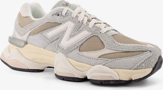 New Balance Mens Mesh And Suede 9060 Sneakers Grey Nylon-Suede Trainers Nylon/suede