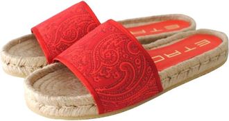 Etro Paisley Raffia Slides Size 39