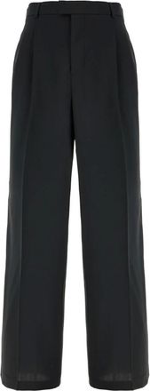 Ami Broeken, Heren, Grijs, L, Wol, Low Waist Wide Broeken