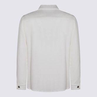 Eleventy Lightweight Linen-Cotton-Tencel Blend Jacket - White